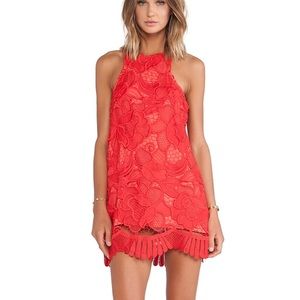 Lovers + Friends Caspian Shift Dress Coral XS